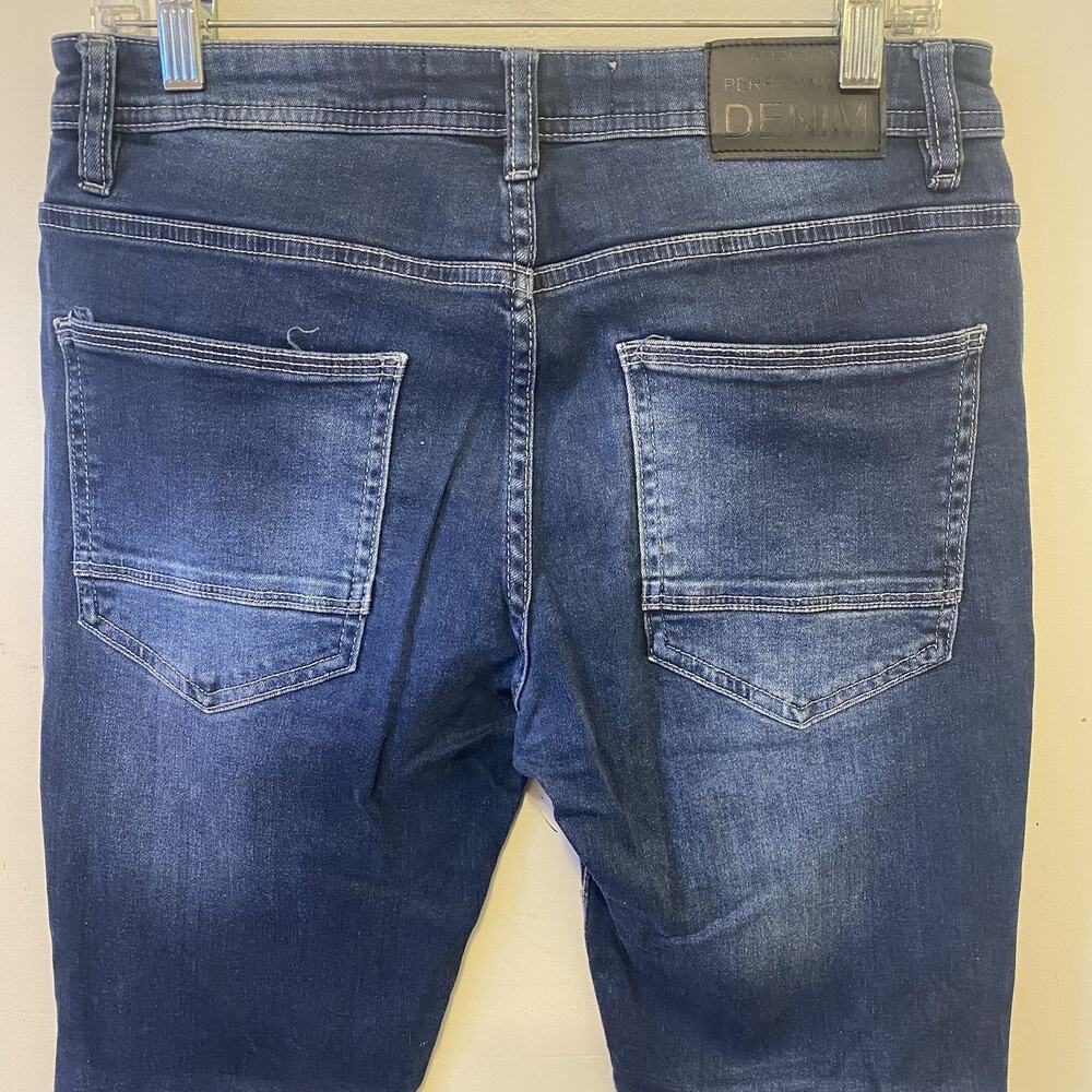 ModernCulture Performance Denim Mens Jean 30x30 Skinny Straight Stretch DarkBlue - Picture 10 of 11